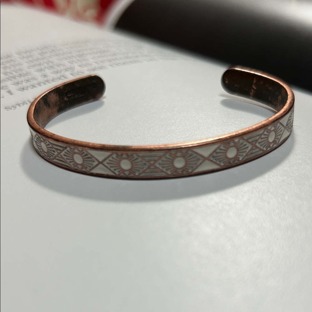 Alex and Ani Copper and Cream Bracelet